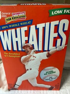 Vintage Unopened Wheaties Cereal Box Featuring Mark McGwire 1998
